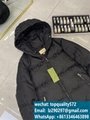 Double G black hooded down jacket, same style for men and women