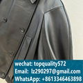 Top quality pebbled double breasted goatskin jacket 3