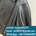 Top quality pebbled double breasted goatskin jacket