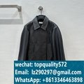 Top quality pebbled double breasted goatskin jacket 5