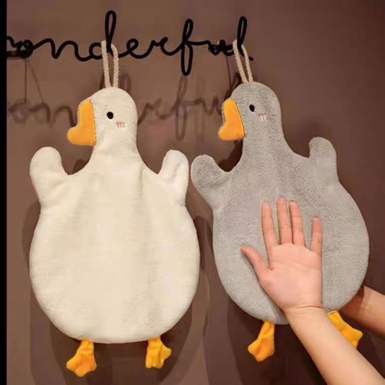 廚房擦手巾卡通鴨子大鵝可挂式擦手帕
