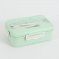 Student lunch box can microwave cutlery division insulation bento box plastic 2