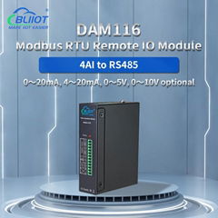 4AIN Industrial RS485 Modbus RTU PLC expansion Remoter IO module