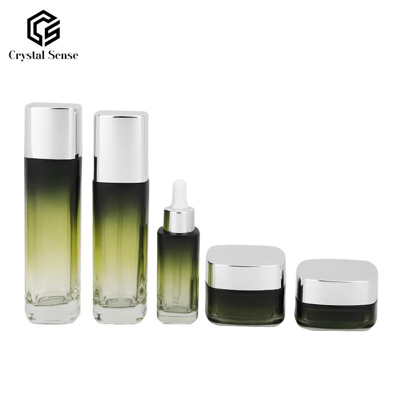 skincare cosmetic bottle packaging glass serum bottle cream jar
