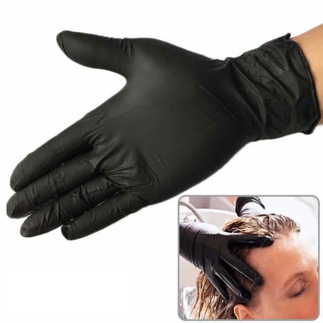 disposable black nitrile examination gloves safety glove 3