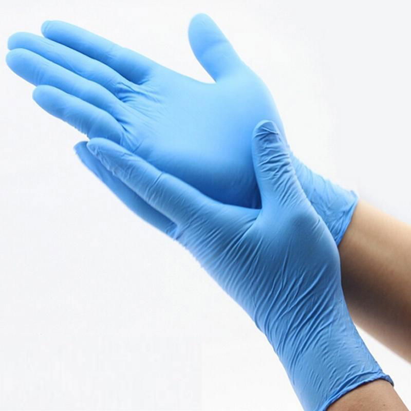 disposable blue colornitrile examination gloves medical glove
