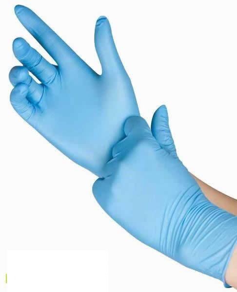 disposable blue colornitrile examination gloves medical glove 2