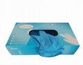 Medical blue nitrile exam gloves