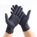 disposable food grade black nitrile exam gloves powder free  4