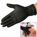 disposable food grade black nitrile exam gloves powder free  5