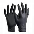 disposable food grade black nitrile exam gloves powder free  6