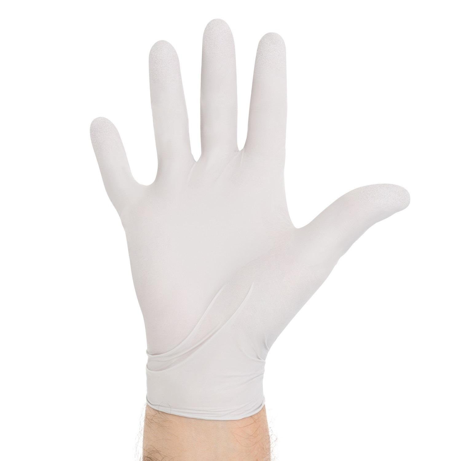 disposable white color nitrile examination gloves medical glove 2