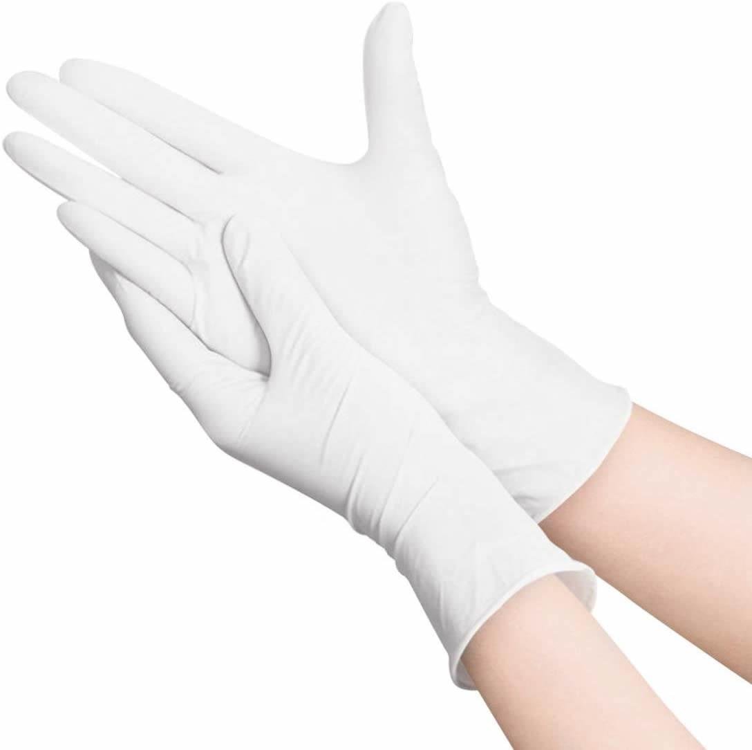 disposable white color nitrile examination gloves medical glove 3