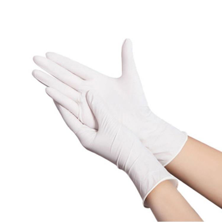 disposable white color nitrile examination gloves medical glove 4