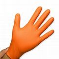 一次性工业级橙色丁腈手套