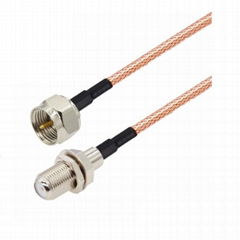 RG179 cable F female F male cable adapter 75 ohm Video F connector cable 