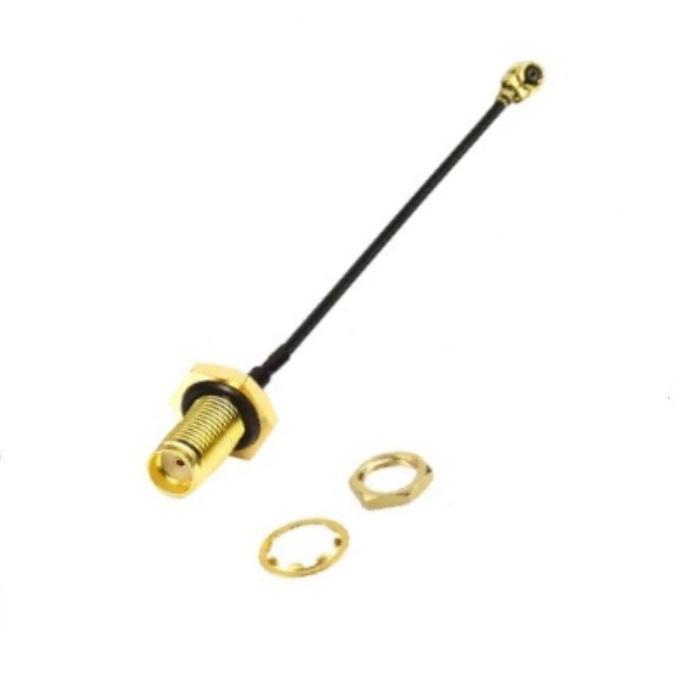 RF1.13线15mm加长螺纹SMA母直U.FL IPEX跳线GSM GPS天线连接线