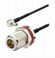 RG174 N female TS9 angle extension cord