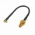 LMR100 cable SMA female MMCX angle cable adapter GSM gps antenna cable connector 1