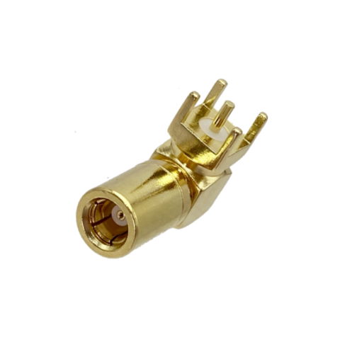 SMB female RF connector 14.5mm PCB mount angle PCB solder antenna connector