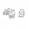 PCB安装14.5mm长SMB母弯镀金SMB母头PCB焊接插头SMB天线接头 2