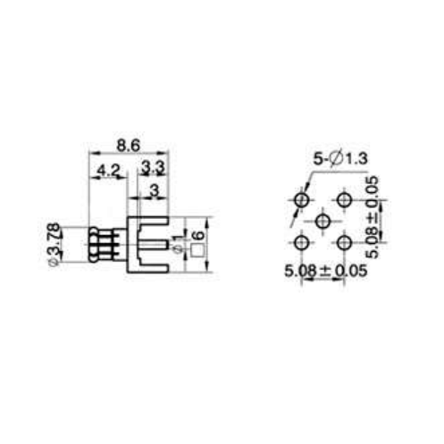PCB安装8.5mm长MCX公直镀金MCX公头PCB焊接插头MCX天线接头 2