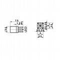 MMCX female RF connector 7.5mm PCB mount straight PCB solder antenna connector