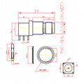 PCB安装34mm长TNC母弯镀镍TNC母头PCB焊接插头TNC天线接头 2