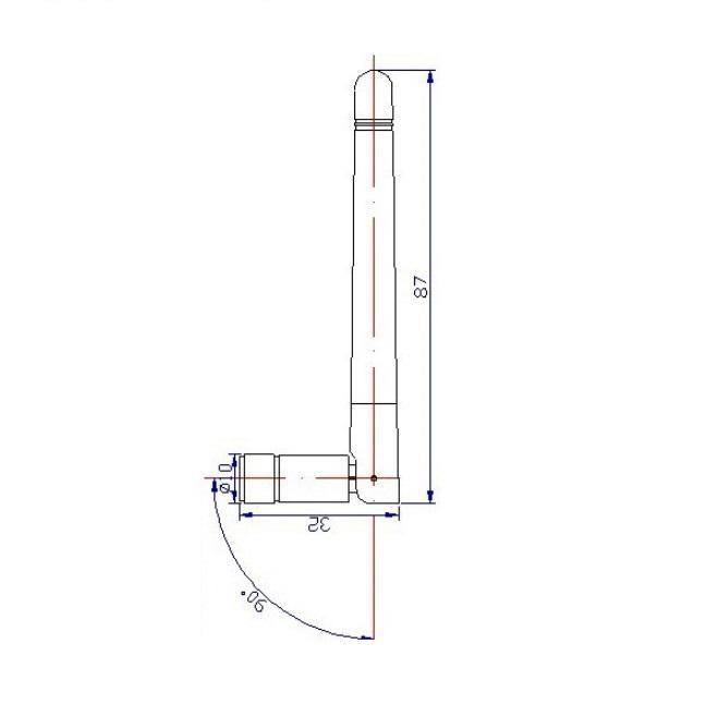 foldable 110mm length Swivel rubber GSM 3G multi band SMA stubby antenna 2