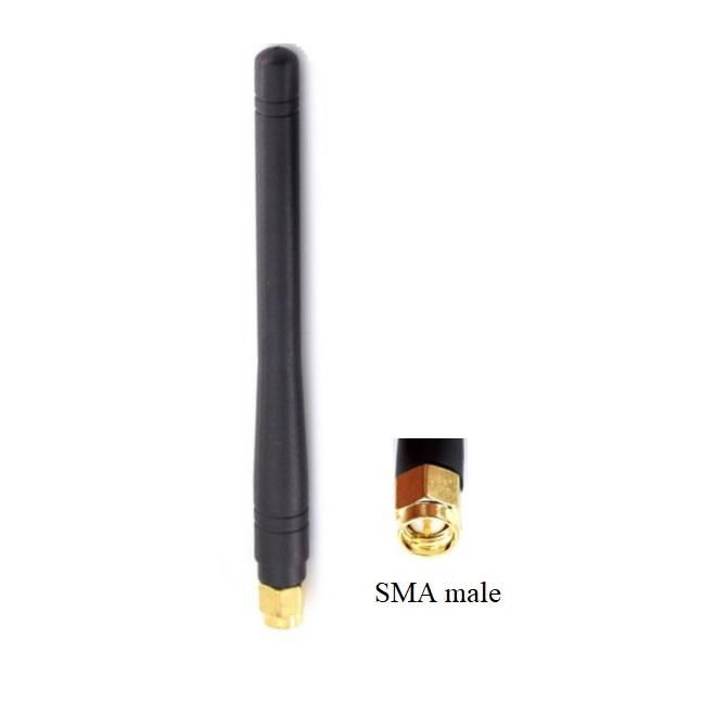 115mm length rubber GSM 3G antenna multi band SMA male straight stubby antenna