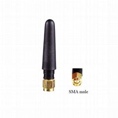 sma male straight 53mm short length gprs gsm 3g 4g lte stubby rubber antenna