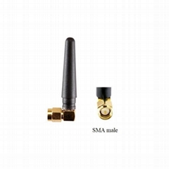 sma male angle 50mm short length gprs gsm 3g 4g lte stubby rubber antenna