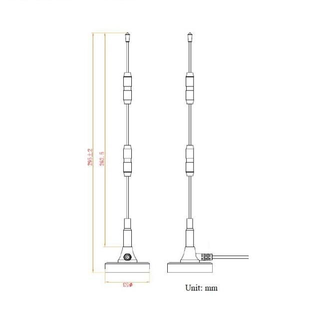 magnetic mount outdoor high gain 600-6000MHz gsm 3g 4g lte 5g whip car antenna 2