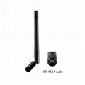110mm length foldable RP-SMA male omni directional 2.4GHz WiFi rubber antenna 1