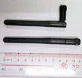 110mm length foldable RP-SMA male omni directional 2.4GHz WiFi rubber antenna 3