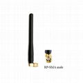 110mm RP-SMA male right angle omni directional 2.4GHz Zigbee WiFi rubber antenna