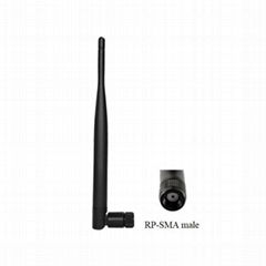 omni directional 5.0dbi high gain RP-SMA male straight elbow 2.4GHz WiFi antenna