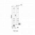 172mm长高增益RP-TNC公直全向折叠蓝牙2.4GHz WIFI胶棒天线 2