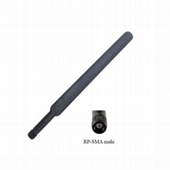 7.0dbi RP-SMA male high gain foldable 2.4GHz wifi rubber stubby antenna