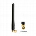 110mm length SMA male angle 3dBi omni directional  434MHz stubby rubber antenna