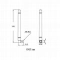 110mm length SMA male angle 3dBi omni directional  434MHz stubby rubber antenna