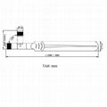 SMA male flexible 5dBi UHF 868MHz 915MHz foldable RFID rubber stubby antenna 2