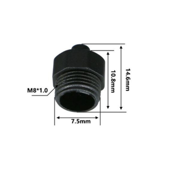 PVC材質外螺紋M8接口保護帽M8接口保護罩M8接口防塵帽 2