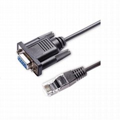 9Pin D-Sub DB9 Female RS232 Serial to RJ45 8P8C extension adapter cable