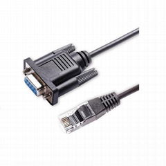 DB9母直RJ45轉接線9P RS232延長線電腦DB9 RJ45連接線