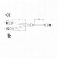 2 RJ45 micro fit Dupont Equivalent 8pin Y形轉接線RJ45延長線電連接線 2