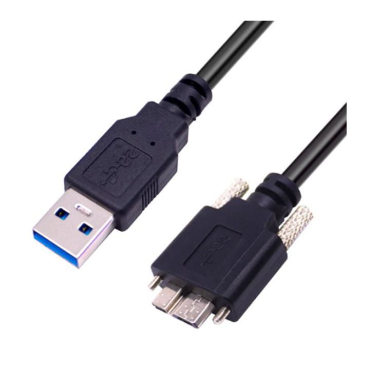 USB 3.0高速连接线A公Micro B视觉机器工业相机连接数据线带螺丝 2