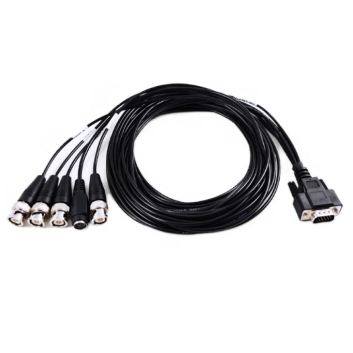 VGA公转4个BNC头4Pin S端子vga转接线rgbhv大屏线4bnc监控线