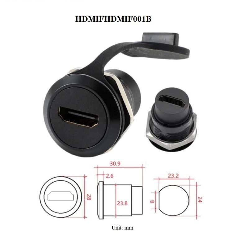 鋅合金圓形d type面板螺絲安裝hdmi rj45 cat6 cat6a usb2.0接頭插座模塊 2