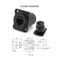 d type chassis panel screw mount rj11 cat3 rj45 cat5e cat6 cat6a connector 4